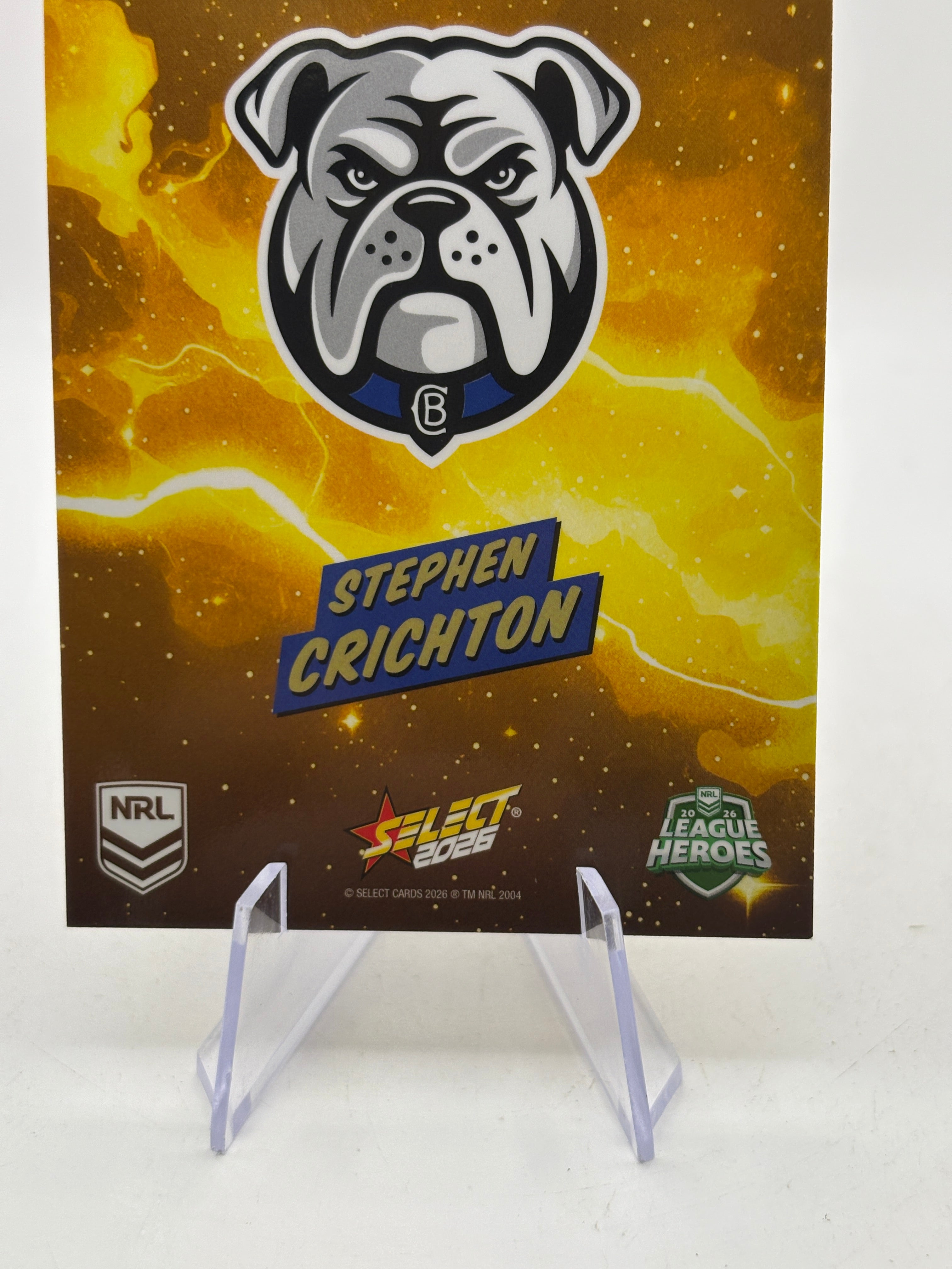 2026 NRL Select Gold Bang / Stephen Crichton / Canterbury Bulldogs / #BG12